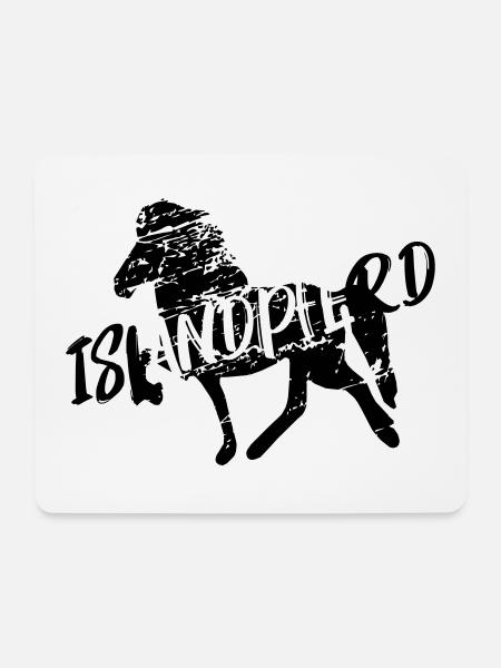 Icelandic Horse: Islandpferd Pferd Pony Merch - Mousepad (Querformat) - Weiß