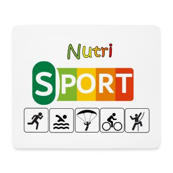Nutri sport - Tapis de souris (format paysage) - blanc - Devant