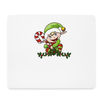Gnome de Noël Gnome de Noël Noël - Tapis de souris (format paysage) - blanc - Devant