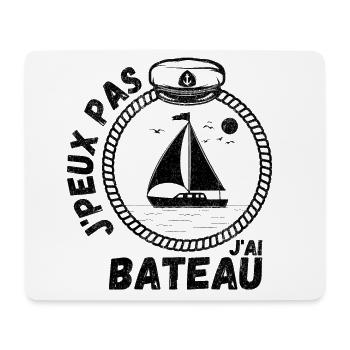 J'peux pas j'ai bateau - Tapis de souris (format paysage) - blanc - Devant