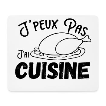 J'peux pas j'ai cuisine humour - Tapis de souris (format paysage) - blanc - Devant