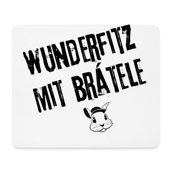 Wunderfitz mit Brätele | Redewendung - Mousepad (Querformat) - Weiß - Vorne