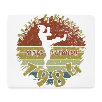 40. Geburtstag Vivant et dynamique depuis 10/1984 - Tapis de souris (format paysage) - blanc - Devant
