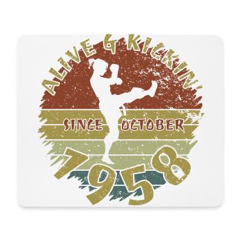 66. Anniversaire Vivant et kickin depuis 10/1958 - Tapis de souris (format paysage) - blanc - Devant