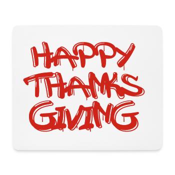 Happy Thanks Giving - Tapis de souris (format paysage) - blanc - Devant