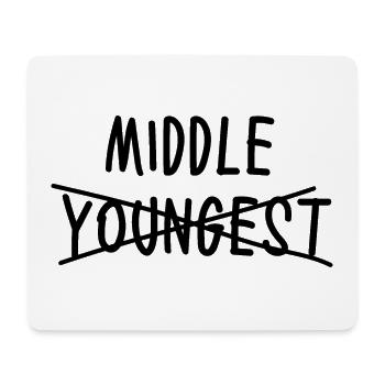 Neues Baby Mittlere Geschwister lustig - Mousepad (Querformat) - Weiß - Vorne