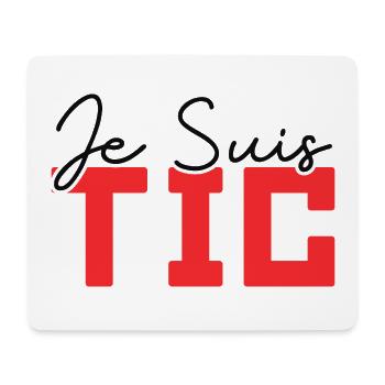 Je Suis TIC | TIC TAC Duo Drôle Cadeau - Tapis de souris (format paysage) - blanc - Devant