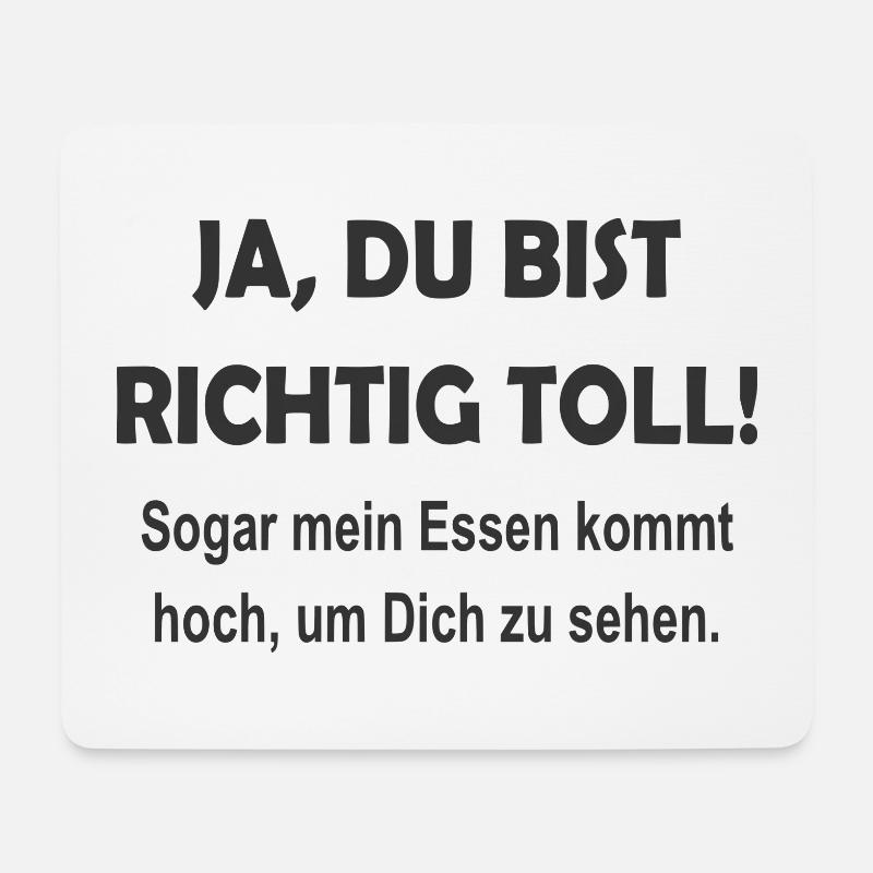 lustiger Spruch lustige Sprüche Humor Maske Idee - Mousepad (Querformat) - Weiß
