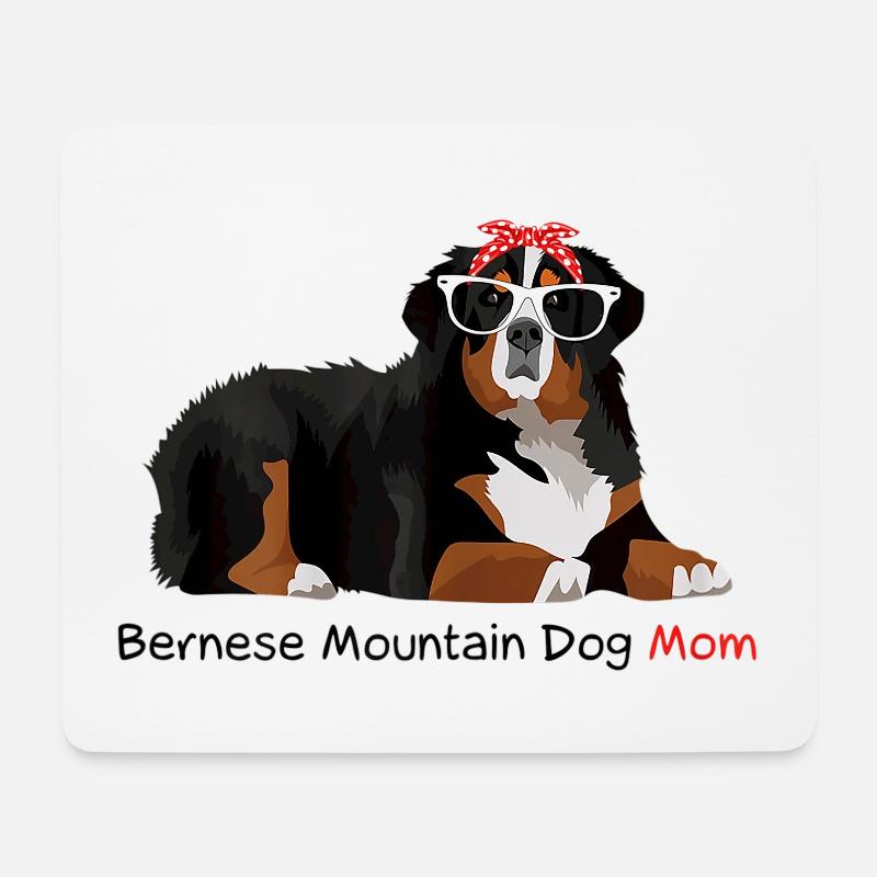 Berner Sennenhund - Mousepad (Querformat) - Weiß