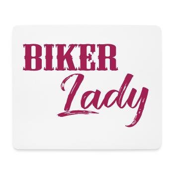 Biker Lady - Tapis de souris (format paysage) - blanc - Devant