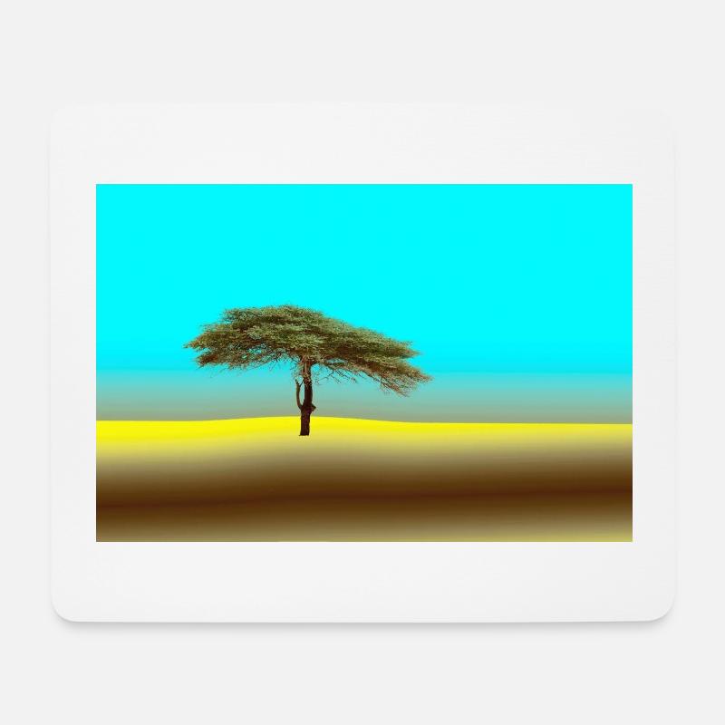 Tree in the Sahara - Mouse Pad (horizontal) - white