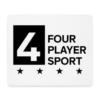 4 Four Player Sport Team Outfit Padel Tennis - Mouse Pad (horizontal) - white - Front