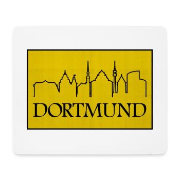 Design jaune de la Skyline de Dortmund - Tapis de souris (format paysage) - blanc - Devant
