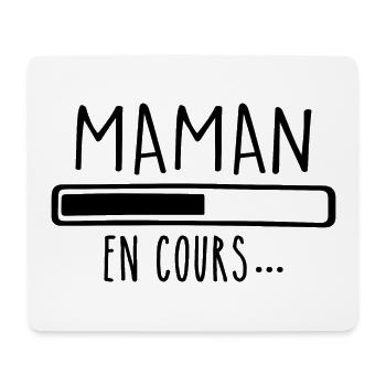 Cadeau Future Maman Chargement En Cours - Tapis de souris (format paysage) - blanc - Devant
