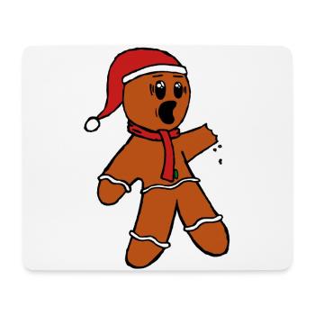 Lebkuchenmann Lustig - Mousepad (Querformat) - Weiß - Vorne