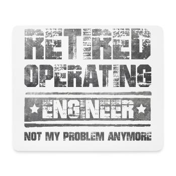 Lustiger Rentner Spruch Operating Engineer - Mousepad (Querformat) - Weiß - Vorne