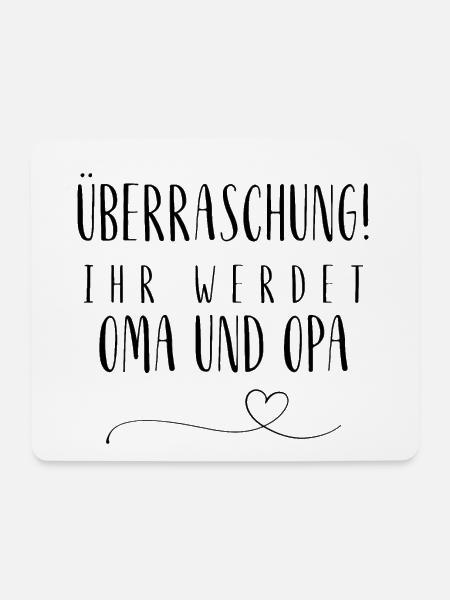Überraschung! Ihr werdet Oma und Opa. - Mousepad (Querformat) - Weiß