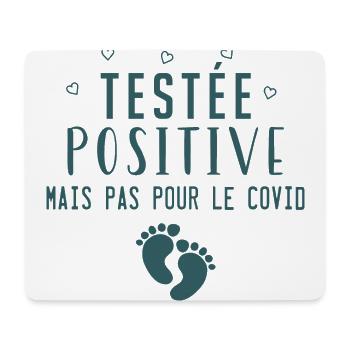 testée positive mais pas pour le covid grossesse - Tapis de souris (format paysage) - blanc - Devant