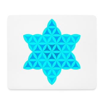 Heiliger Stern - Stern des Lebens 02/Inv/Blau, - Mousepad (Querformat) - Weiß - Vorne