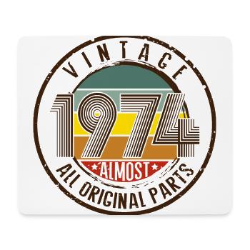 Vintage 1974 Retro Vintage 51st Birthday - Mouse Pad (horizontal) - white - Front