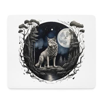 lobo2 - Tapis de souris (format paysage) - blanc - Devant