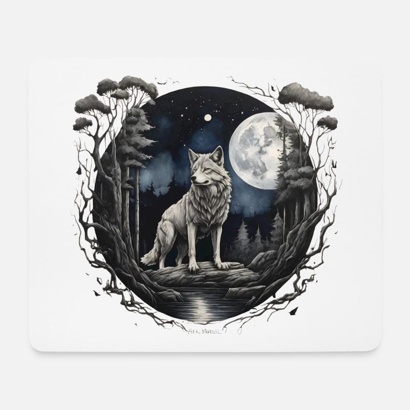 Lobo2-KARTON - Mousepad (Querformat) - Weiß