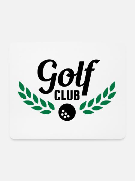 Golfclub (Lorbeerkranz, Golfball) - Mousepad (Querformat) - Weiß