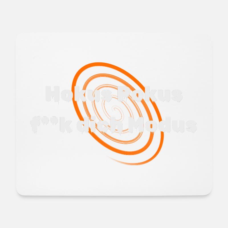 Fokusmodus - Hokus Pokus f**k dich Modus - Mousepad (Querformat) - Weiß