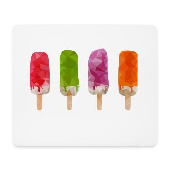 Low Poly Popsicle - Mouse Pad (horizontal) - white - Front