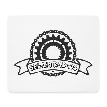 selten radlos bikerlogo - Mousepad (Querformat) - Weiß - Vorne