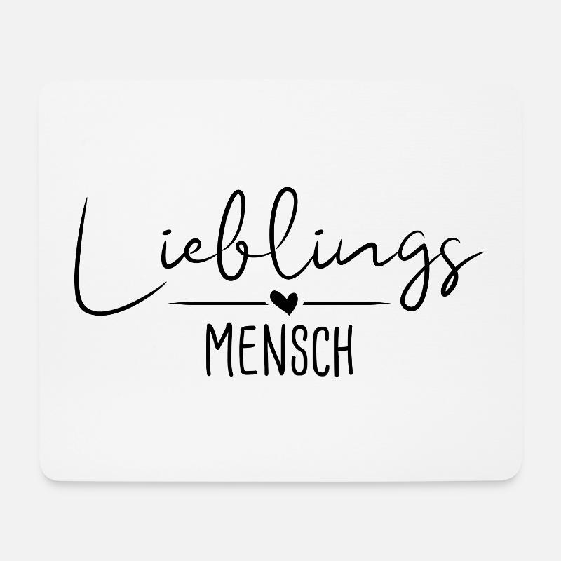 Lieblingsmensch Handschrift - schwarz - Mousepad (Querformat) - Weiß