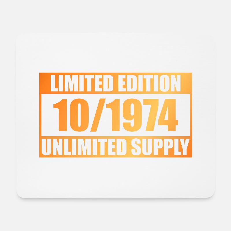 50. Geburtstag Limited Edition - ꝏ Supply 10/1974 - Mousepad (Querformat) - Weiß