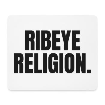 RELIGION DU RIBEYE | T-shirt Carnivore | Steak Lover - Tapis de souris (format paysage) - blanc - Devant