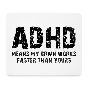 Adhs - Mousepad (Querformat) - Weiß - Vorne