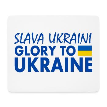 Slava ukraini - Mousepad (Querformat) - Weiß - Vorne