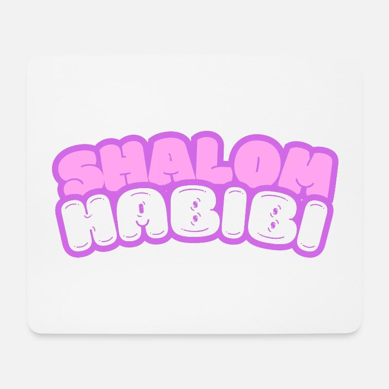 Shalom Habibi Jüdisch Moslem - Mousepad (Querformat) - Weiß