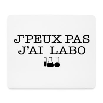 J'Peux Pas J'ai Labo Chimiste Humour - Tapis de souris (format paysage) - blanc - Devant