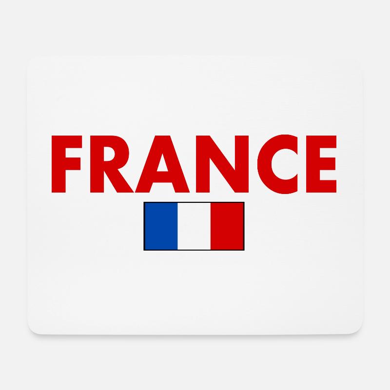 Frankreich - Mousepad (Querformat) - Weiß