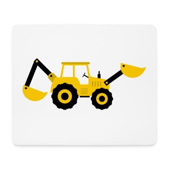 Bagger - Mousepad (Querformat) - Weiß - Vorne