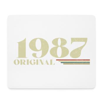 Original 1987 Vintage 1987 anniversaire 1987 rétro - Tapis de souris (format paysage) - blanc - Devant