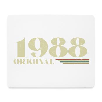 Original 1988 Jahrgang 1988 Retro Geburtstag 1988 - Mousepad (Querformat) - Weiß - Vorne