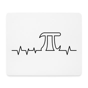 Pi battement de coeur - Tapis de souris (format paysage) - blanc - Devant