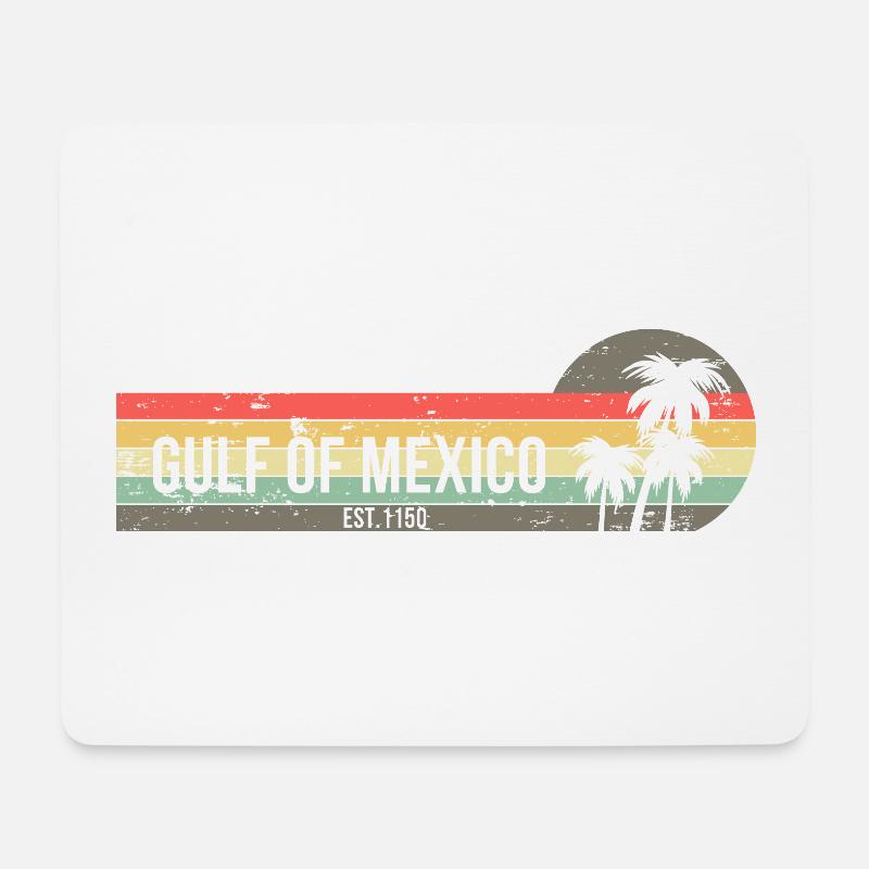 Gulf of Mexico Est 1550 Retro Vintage Mexico - Mousepad (Querformat) - Weiß