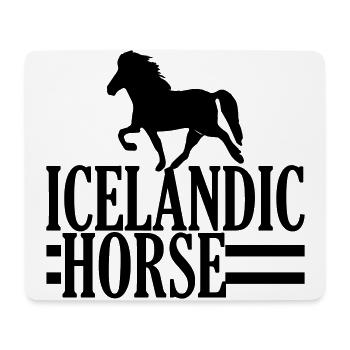 Icelandic Horse: Islandpferd Pferd Pony Merch - Mousepad (Querformat) - Weiß - Vorne