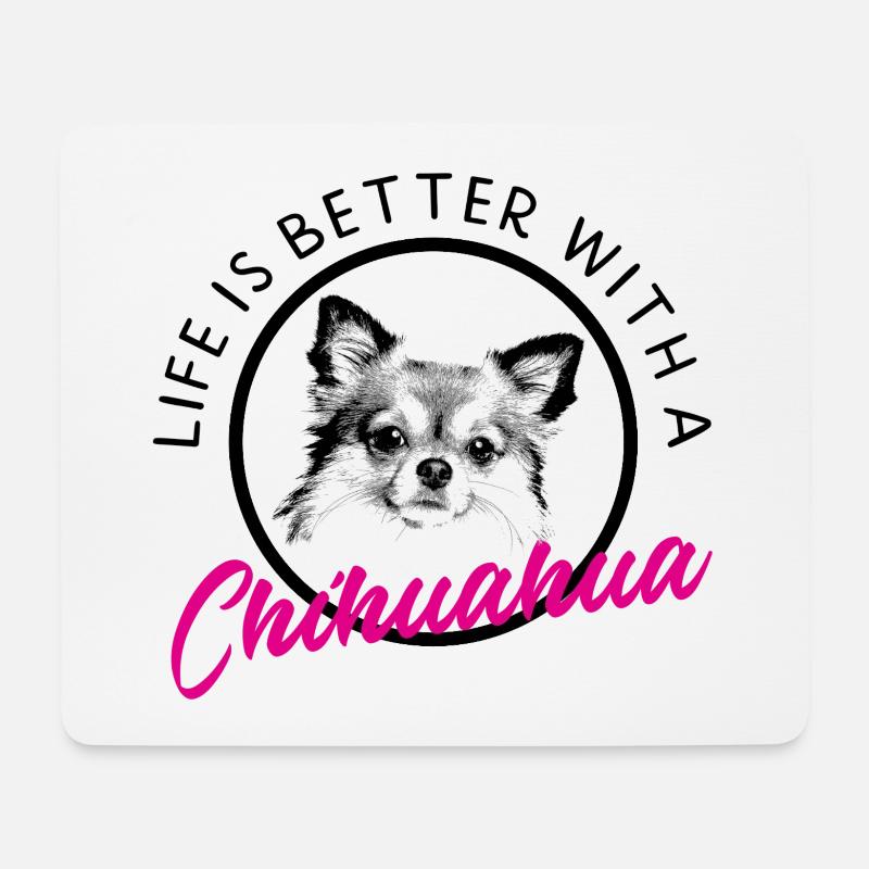 Chihuahua - Mousepad (Querformat) - Weiß