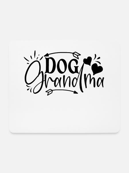 Hund Oma - Mousepad (Querformat) - Weiß
