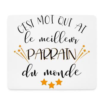 Meilleur parrain | Cadeau d'anniversaire filleul - Tapis de souris (format paysage) - blanc - Devant