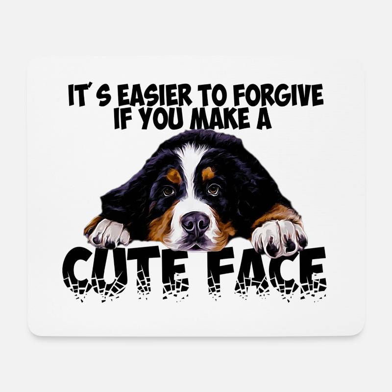 Berner Sennenhund - Mousepad (Querformat) - Weiß