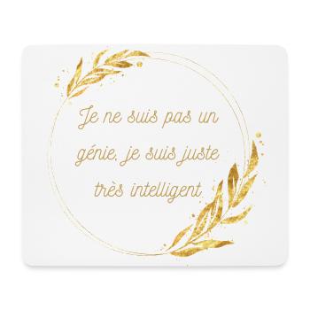 Je ne suis pas un génie je suis juste très intelli - Tapis de souris (format paysage) - blanc - Devant