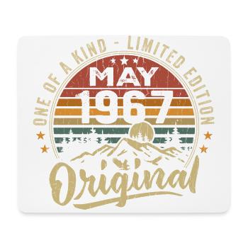 Mai 1967 Vintage Cadeau D’anniversaire Mai 1967 - Tapis de souris (format paysage) - blanc - Devant